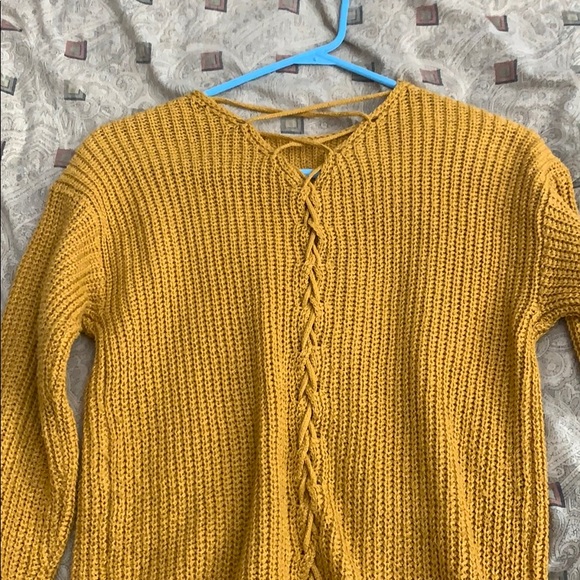 Yellow knitted sweater - Picture 2 of 2